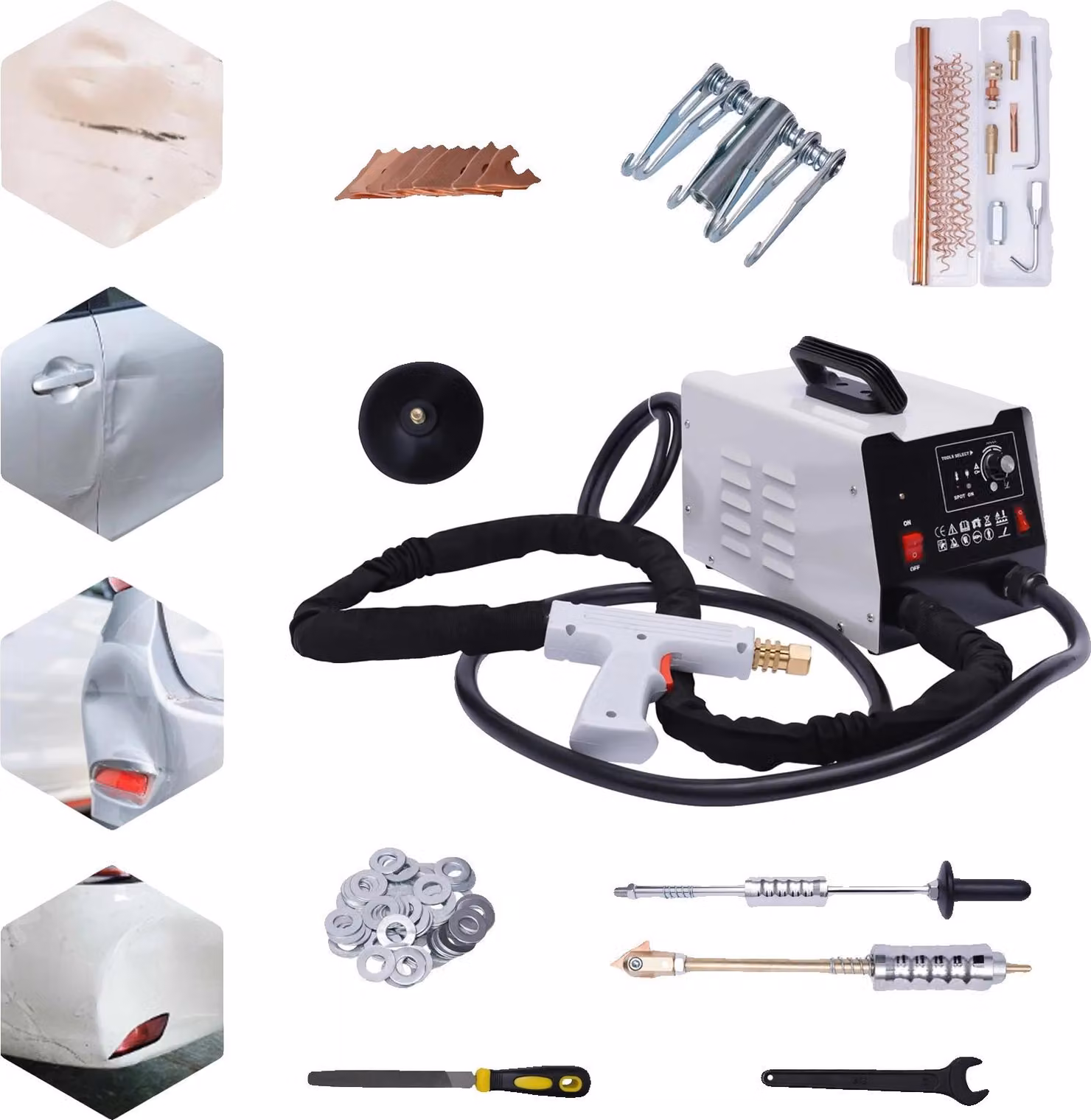 Saldatrice, corrente di uscita 3500 A, potenza 3 kW, tensione di ingresso 220 V, materiale ferro e alluminio, design compatto
