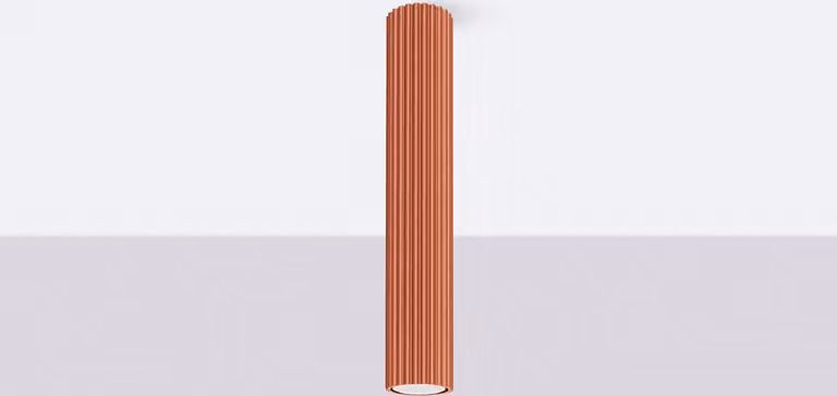 Lampada da soffitto KARBON 40 rosso ocra 1xGU10 10W alluminio 40x6.5x6.5cm Sollux Lighting