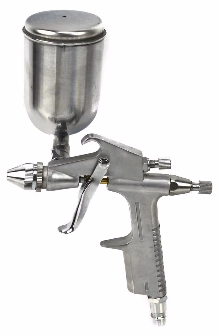 Pistola verniciatura a spruzzo professionale,ad alta efficienza, buona atomizzazione, con ugello, mini aerografo bassa pressione da K-3 200 ml serbatoio a caduta, Geko