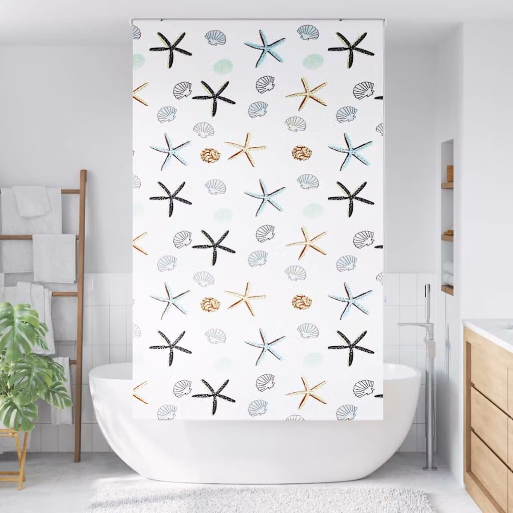 vidaXL Tenda a Rullo Doccia 130x240 cm Larghezza Tessuto 126 cm