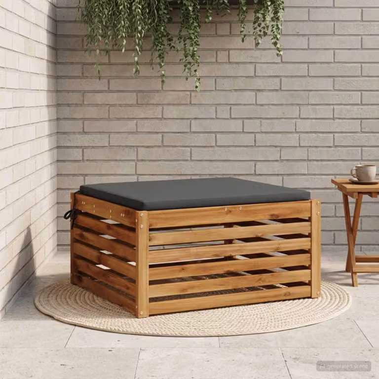 Cuscino per sedia vidaXL SOEST in poliestere con rivestimento lavabile e resistente ai raggi UV, colore grigio antracite