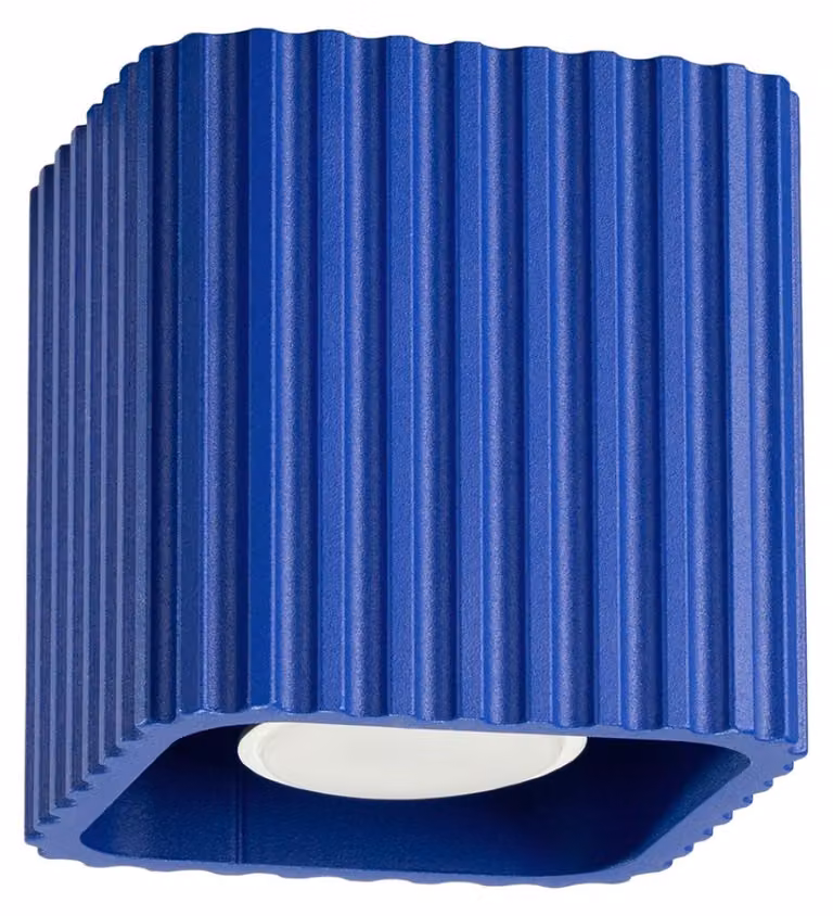 Plafoniera RIFF 1 oltremare GU10 1xGU10 10W alluminio 10x10x10cm Sollux Lighting