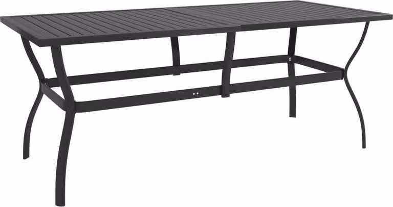 vidaXL Tavolo da giardino 140x80x72 cm in acciaio antracite