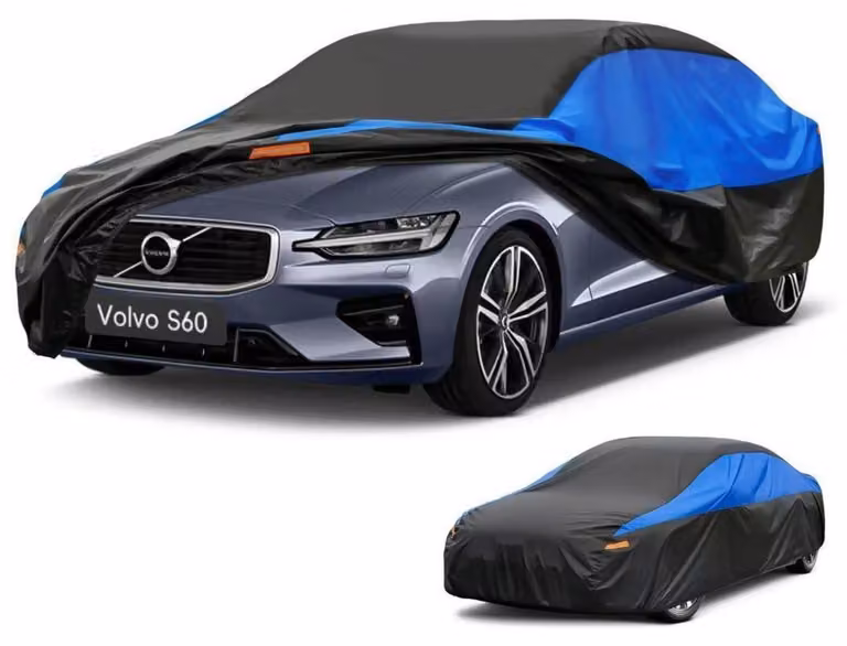 Copertura impermeabile e traspirante per auto, compatibile con Volvo S60 (modelli dal 2019 al 2024), disponibile nei colori nero e blu