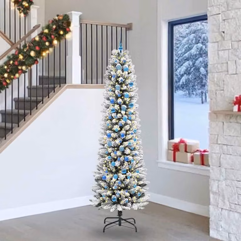 Maison Exclusive - Albero di Natale artificiale, colore bianco, altezza 240 cm