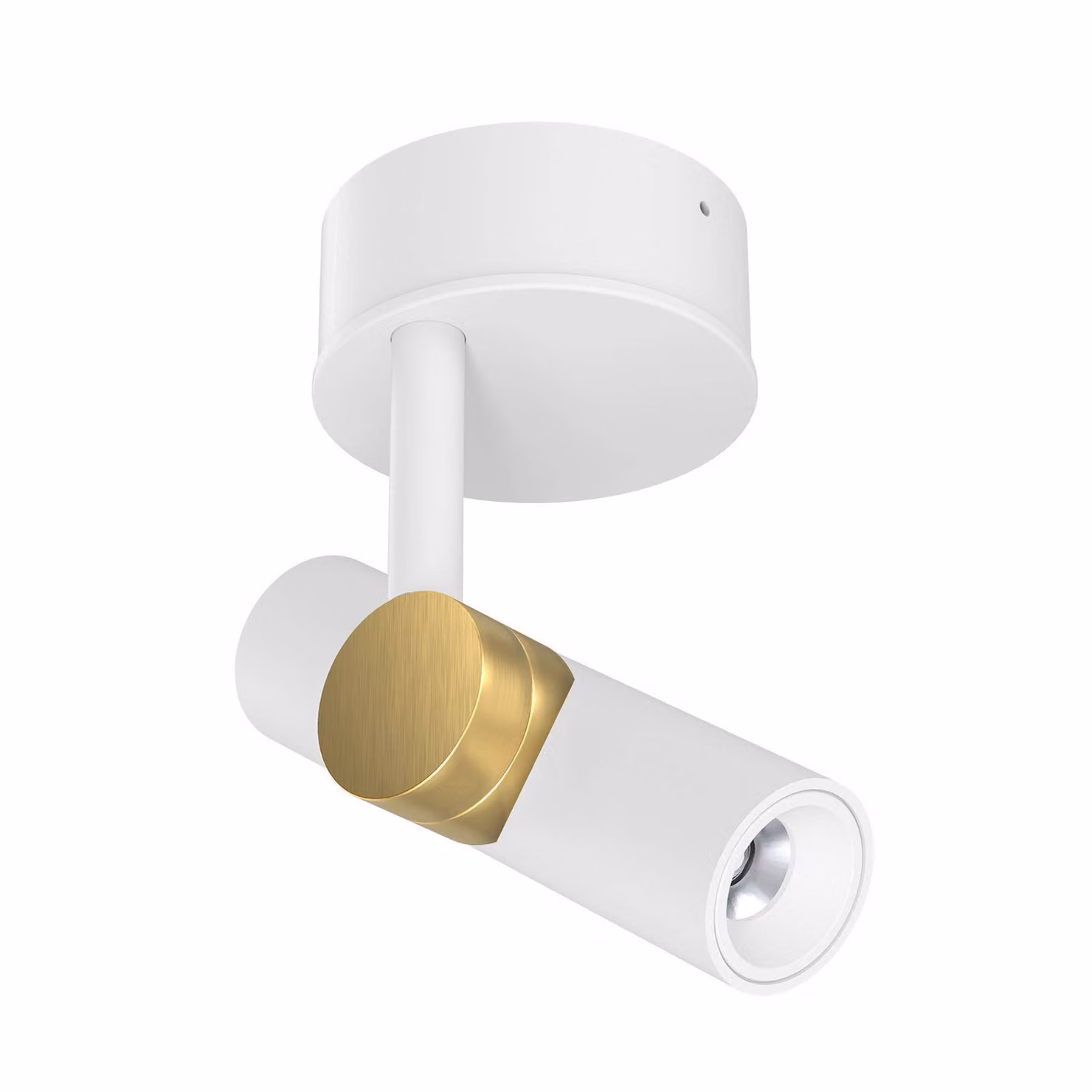 Linea Light Faretto da soffitto LED Oca, bianco/oro, alluminio, 2.700 K Goose, Bianco / Opale, Soggiorno / Sala da pranzo, Alluminio, Moderno