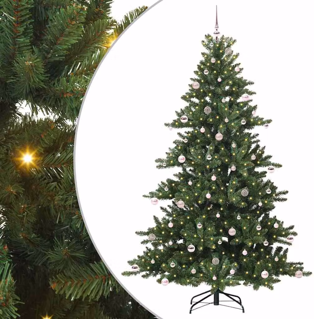 Albero di Natale Artificiale con Rami Pieghevoli Verde 240 cm