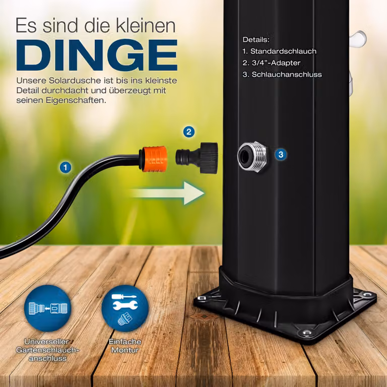 tillvex doccia solare 60 litri nero/verde con copertura protettiva inclusa doccia da giardino doccia da piscina doccia da campeggio doccia solare da esterno doccia a pioggia