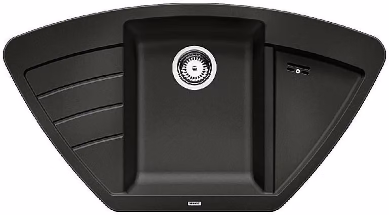 Blanco Zia 9 - Lavello in Silgranit, 930x510 mm, colore nero, codice prodotto 526031