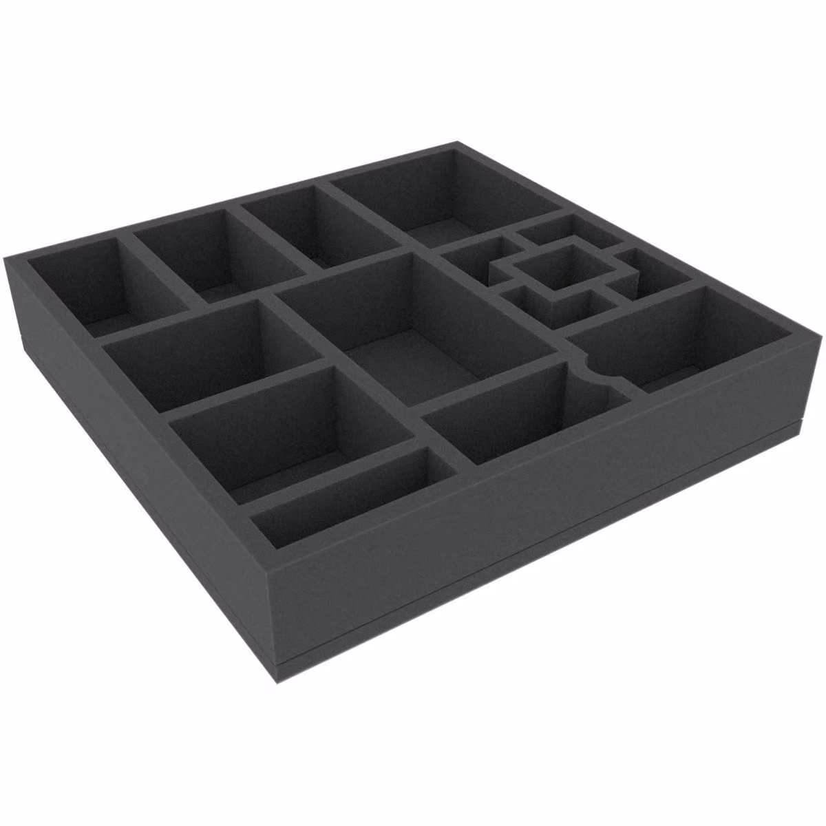 Inserto in schiuma 314x314x60 mm con 15 scomparti per giochi da tavolo