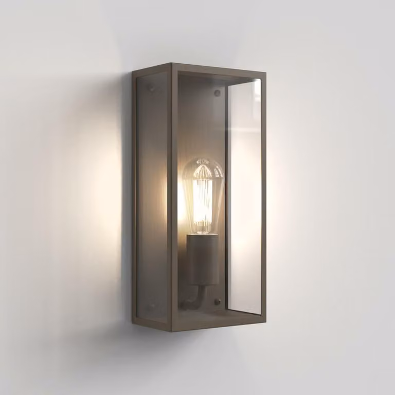 Astro Messina 160 - Lanterna a LED da parete per esterni bronzo IP44, E27