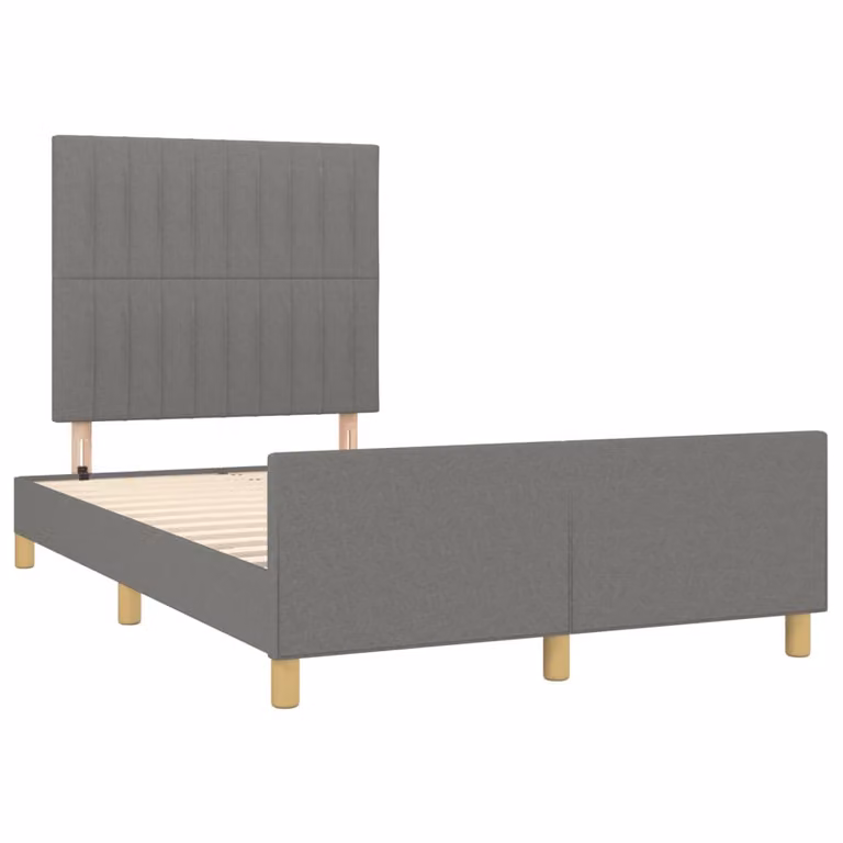 Giroletto senza Materasso Grigio Scuro 120x190 cm in Tessuto