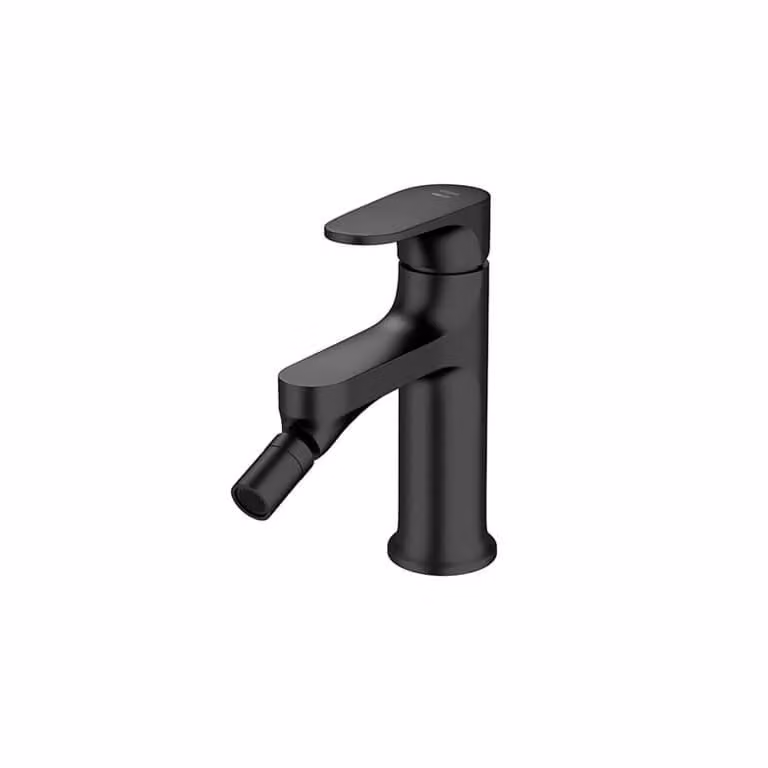 Miscelatore a colonna per bidet INVERTO, nero + maniglia oro (S951-288)