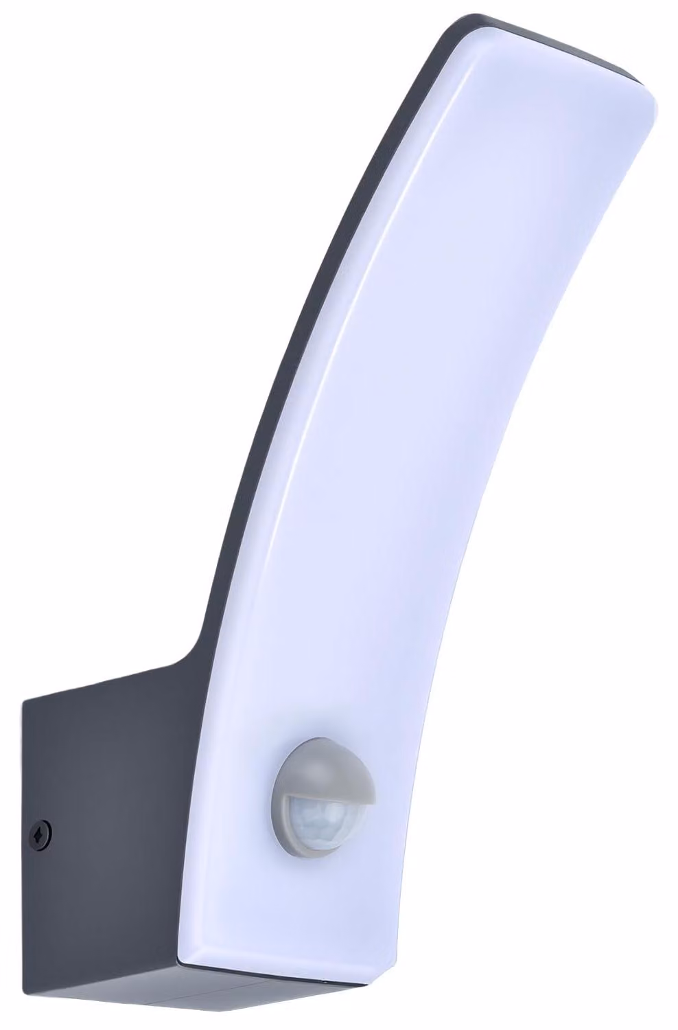 Lampada da parete a LED per esterni LUTEC Kilo, 12W, 1280 lumen, sensore di movimento, colore nero, temperatura di colore 3000K
