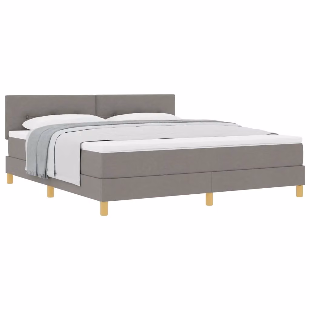 Letto Ibrido con Materasso vidaXL in Tessuto Beige e Grigio L: 180 cm, P: 200 cm, H: 280 cm – 2