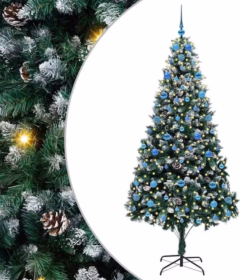Albero di Natale artificiale con 300 LED Verde 210 cm