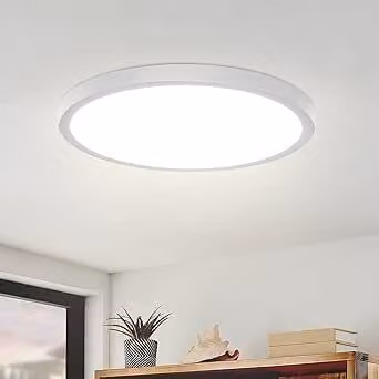 ZMH Lampada da soffitto a LED bianca piatta 22 cm bianco freddo 15 W Illuminazione da soffitto per camera da letto, cucina, corridoio