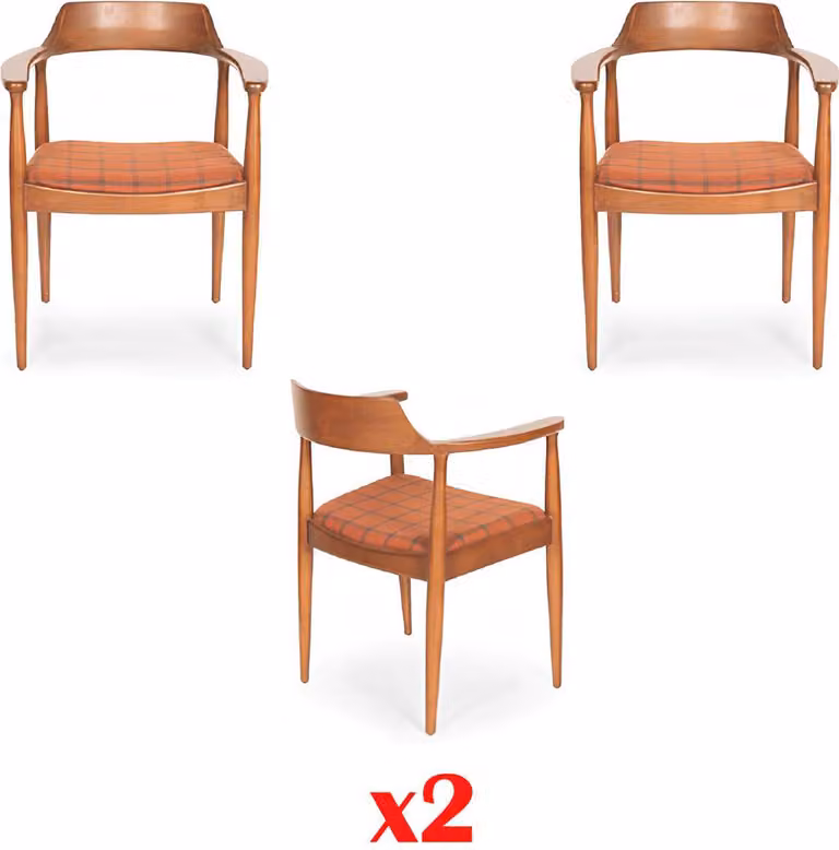 Sessel Set Garnitur 2x Polster Sitzer Klassische Sitz Polster Textil Fernseh
