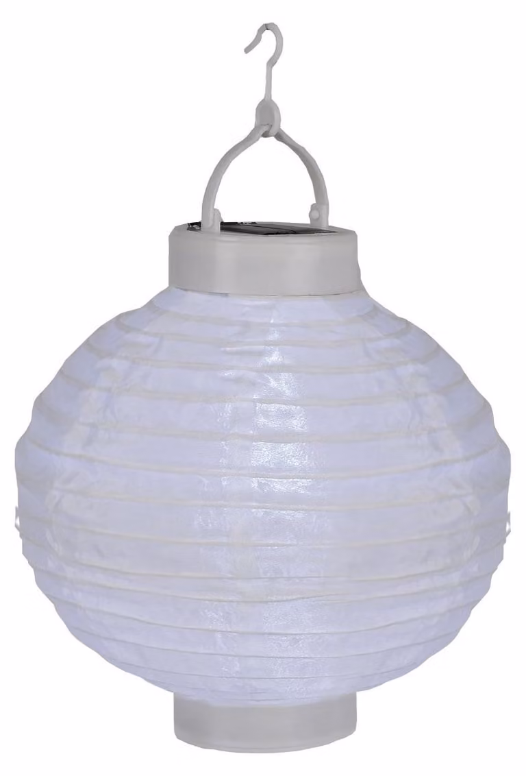 Lampada solare a LED, con 1 LED bianco freddo, dimensioni approssimative 22 x 20 cm, colore bianco