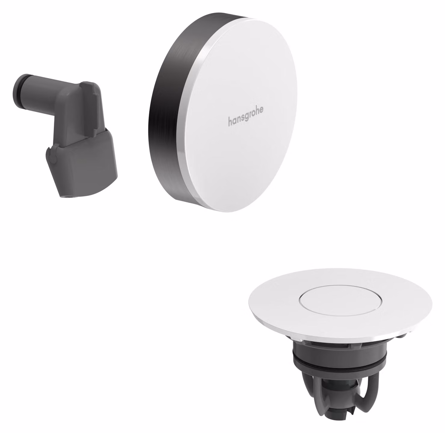 Kit di riempimento e troppofieno per vasca da bagno, modello Exafill, finitura cromo nero