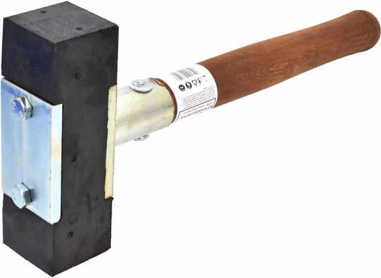 Martello per pavimentazione, martello in gomma da 2,5 kg con testa in gomma intercambiabile, lunghezza 34 cm