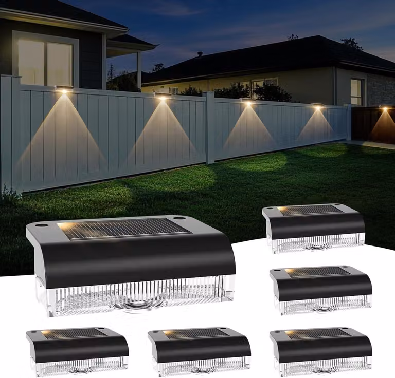 Set di 6 luci solari, grado di protezione IP65, LED bianco caldo, per uso esterno