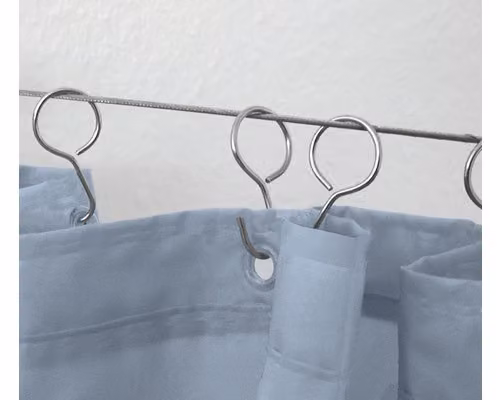 Gancio a S, modello "Piccola Nuvola", per sistemi di corda, cromato, confezione da 12 pezzi