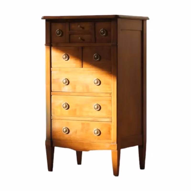 Cassettiera classica in legno con 5 cassetti Mobili 2G colore marrone L: 59 cm, P: 43 cm, H: 103 cm – 2