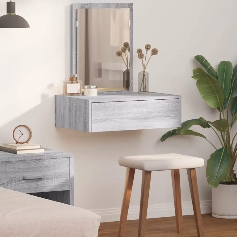 vidaXL Tavolo da Trucco Moderno Grigio in MDF L 60 cm x P 40 cm x H 70 cm
