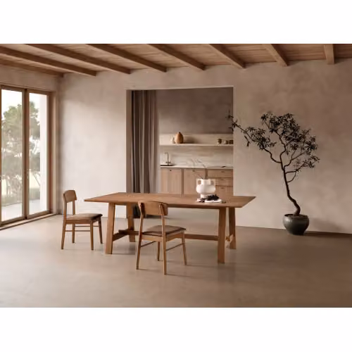 Tavolo fisso impiallacciato Madera Ikone - Casa