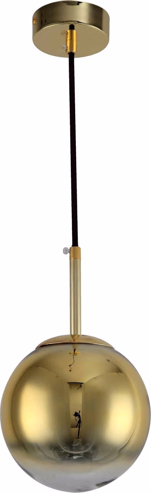 Lampada a sospensione Palla oro-trasparente 1xE14x40W in vetro, dimensioni: 120x15x15 cm, IP20, Light Prestige