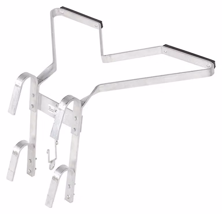 Supporti a forma di "V" per distanziatori di cavi - Distanziatori per cavi - Lega di alluminio - Supporti antiscivolo - Adatti a scale universali - Altezza 43 cm
