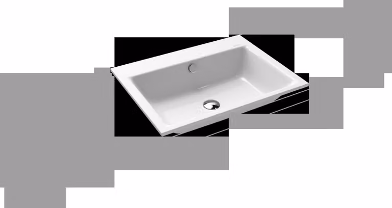 Lavabo à encastrer Kaldewei Puro 3151, 600 x 460 x 14 mm, 900106003001, 900106003001
