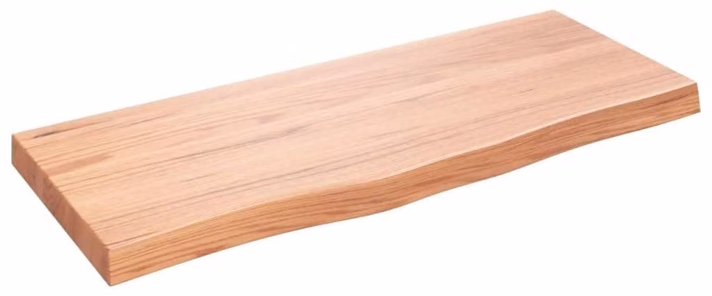 Mensola da parete in massello di quercia, dimensioni 100x40 cm, con bordo naturale