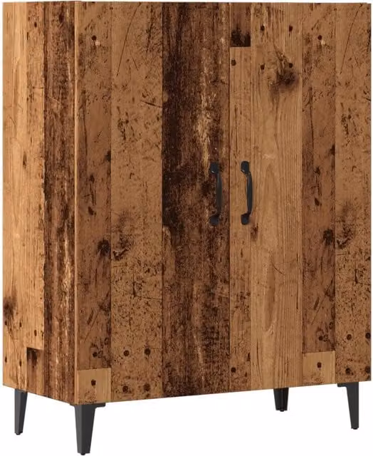 Credenza Buffet in Legno Antico Marrone in MDF per Soggiorno e Sala da Pranzo L: 70 cm, P: 34 cm, H: 90 cm – 1