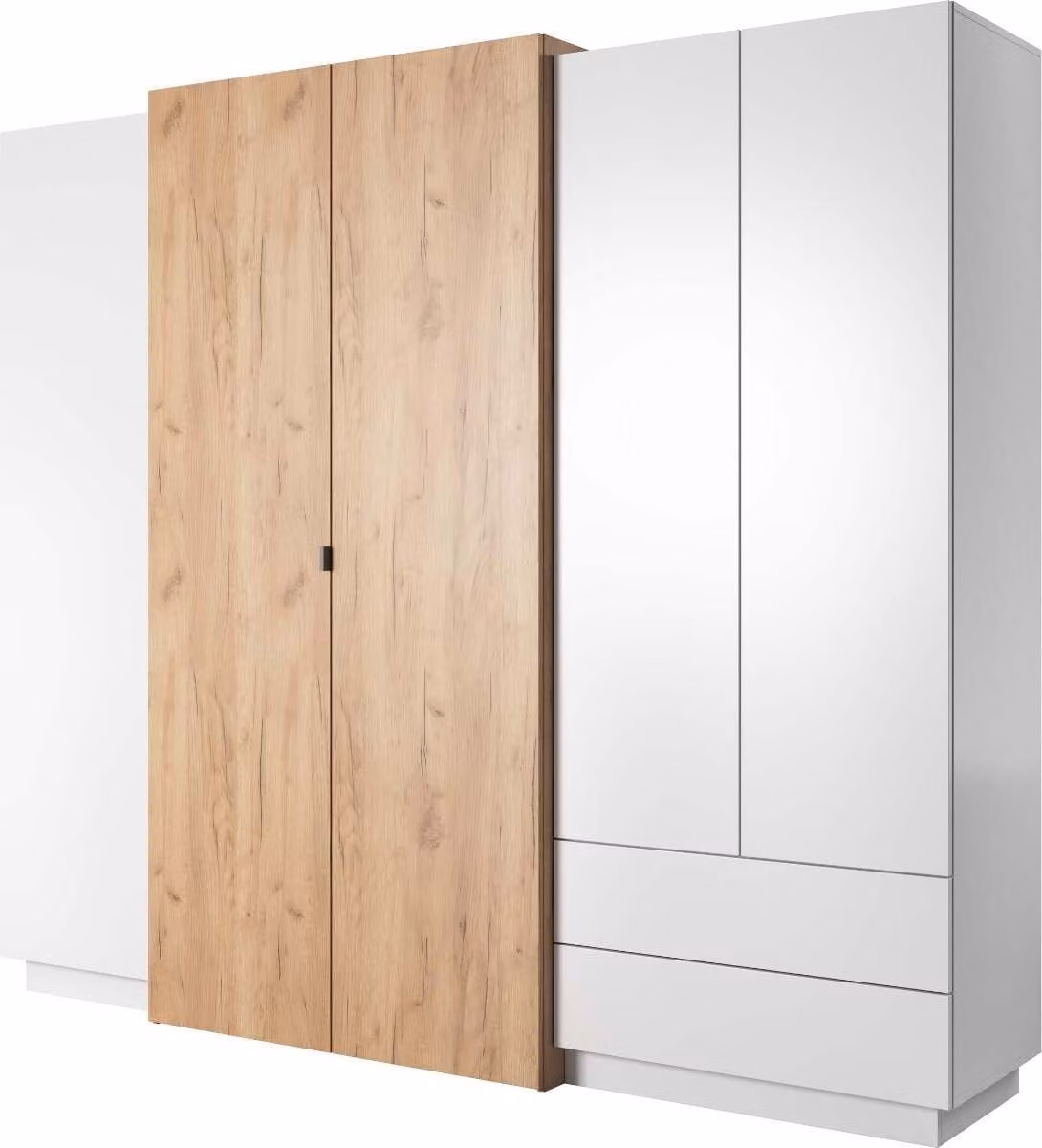 FURNLUX Armadio 3d Bianco e Oro 230cm / Colore principale: Beige / Dimensioni: 230 x 202 x 52 cm