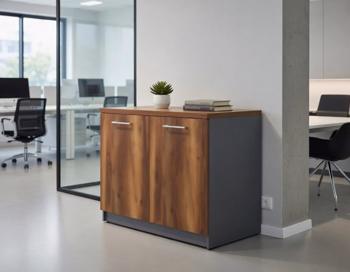 Credenza moderna in legno con spazio contenitivo