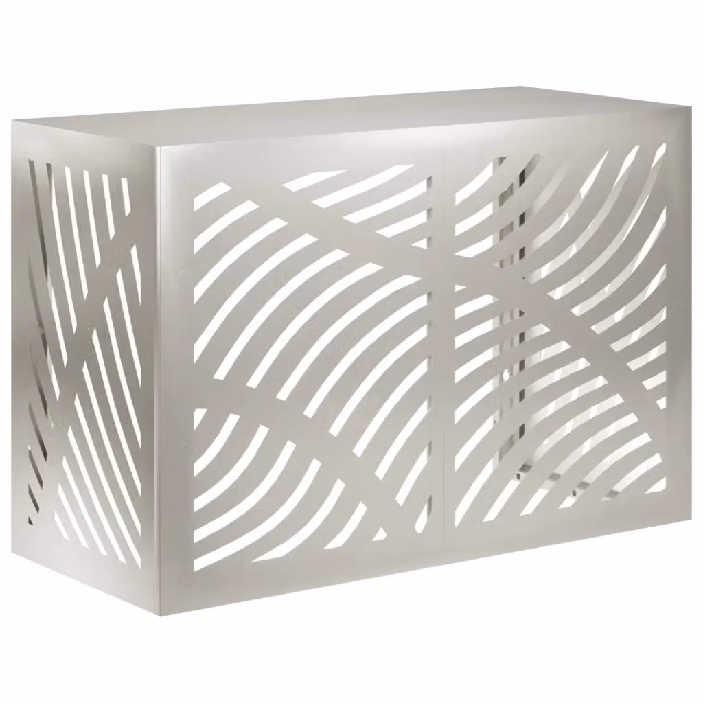 Copertura per condizionatore d'aria vidaXL Argento L 90 x P 40 x H 60 cm – 2