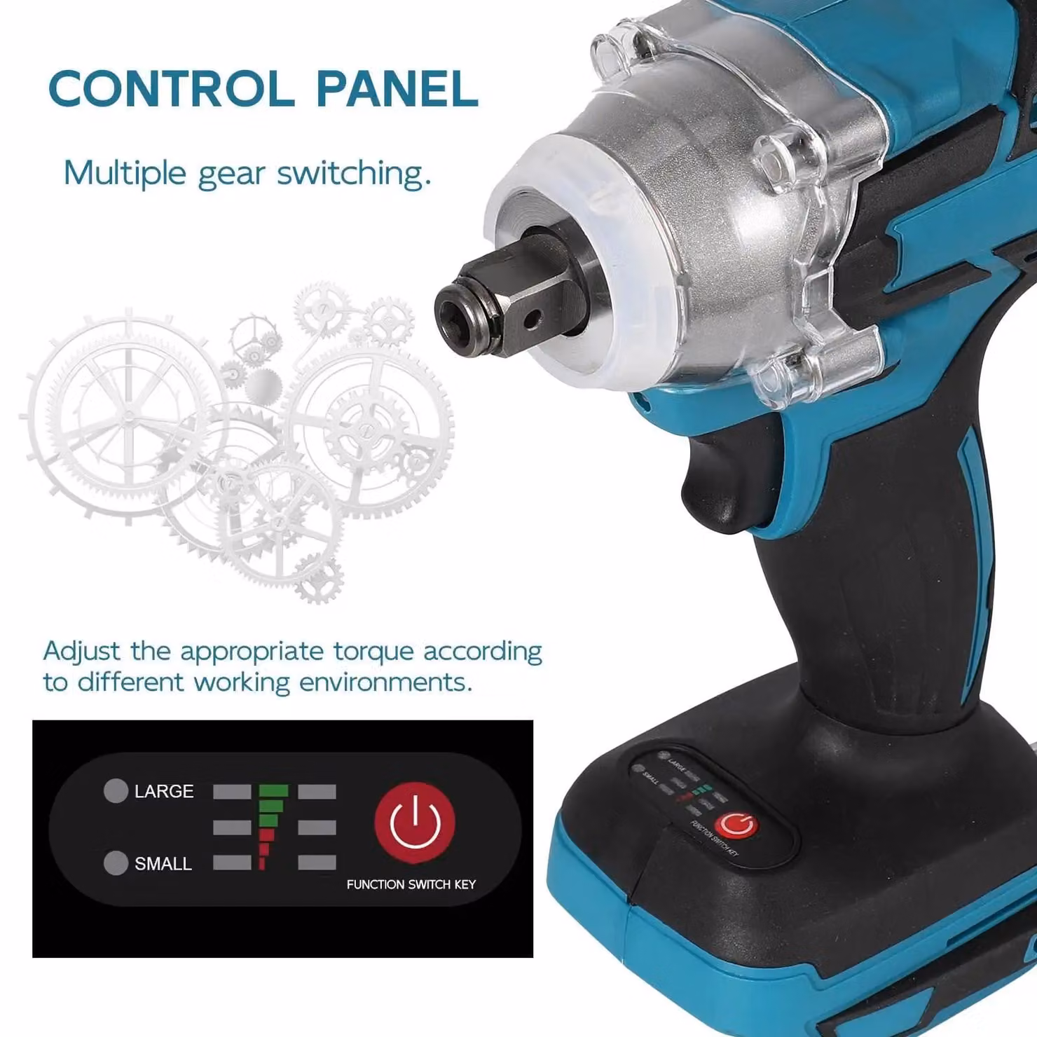 Avvitatore a percussione a batteria – Avvitatore a percussione elettrico senza spazzole – 520 Nm – 18 V – Con 2 batterie