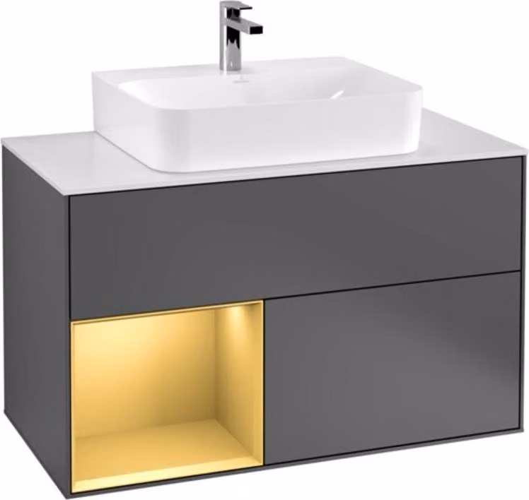 Villeroy & Boch V&B FINION mobile lavabo 1000x603x501 Abdpl wh Reg go ma/anth ma