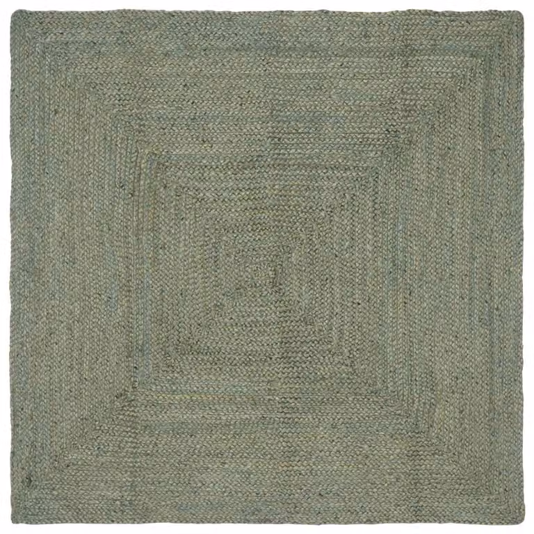 Tappeto da area moderno in juta vidaXL verde oliva, L 160 x P 160 cm