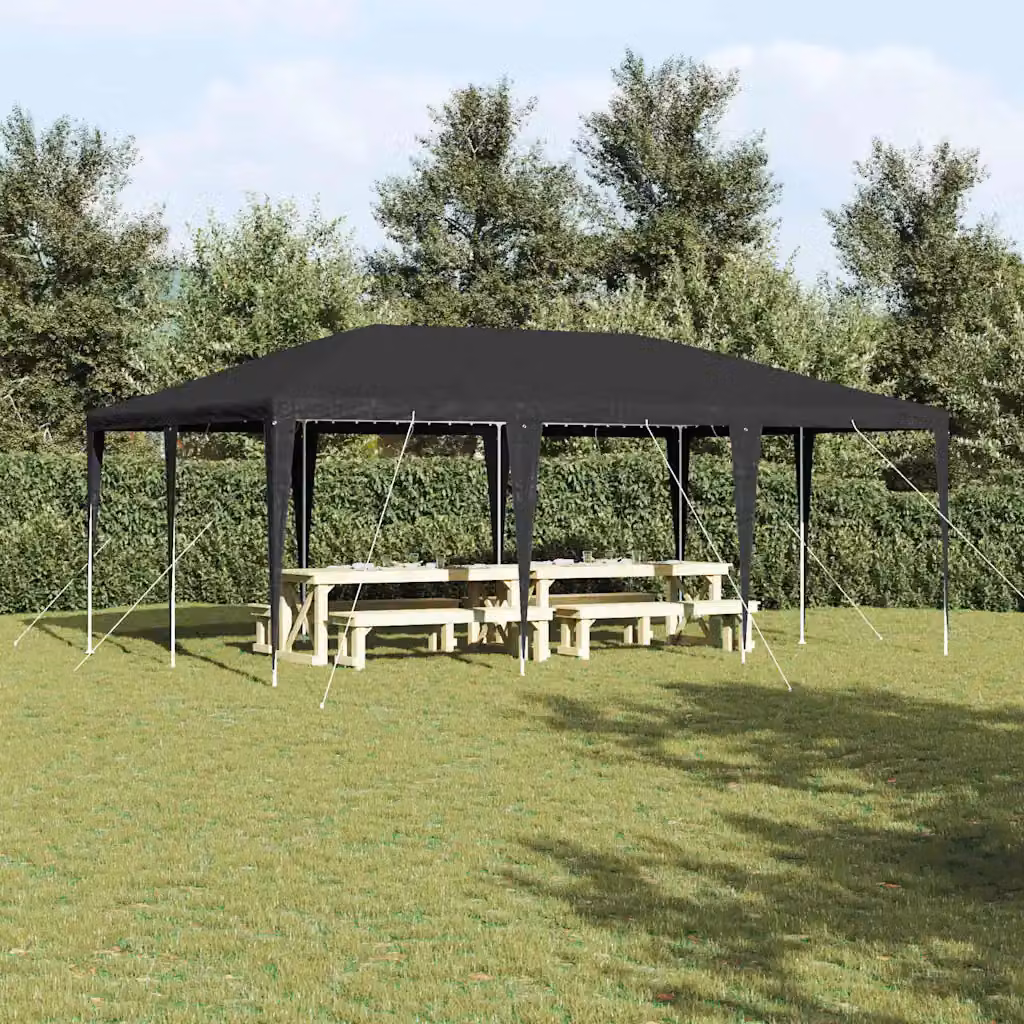 Tenda Party vidaXL colore Antracite in Acciaio e Polietilene L: 600 cm, P: 400 cm, H: 266 cm