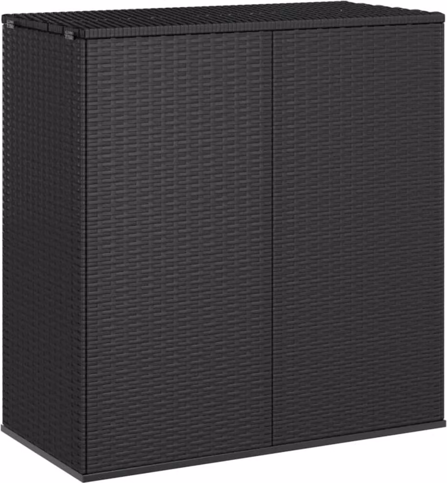 The Living Store Cuscino da giardino in rattan PE 100x49x103,5 cm nero