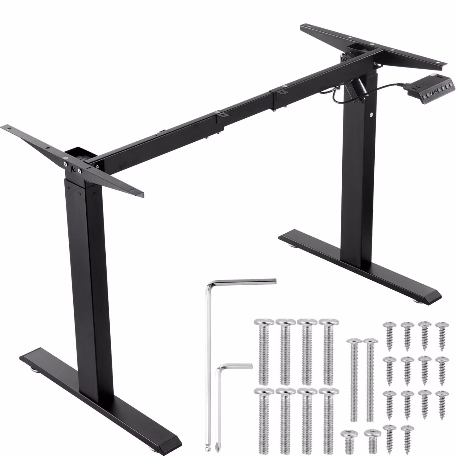 Struttura per scrivania - Acciaio al carbonio laminato a freddo - Struttura per scrivania elettrica - Compatibile con piani di lavoro di dimensioni da 100 a 180 cm