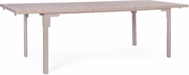 Tavolo Allungabile da Esterno 180-240x90 cm in Acciaio e HDPE Sarita Tortora