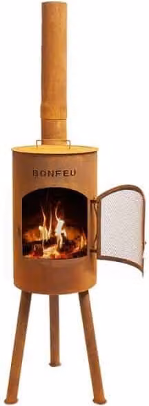 Stufe da giardino BonFeu BONGIANO SP Corten - Ø 30 cm x H 142 cm