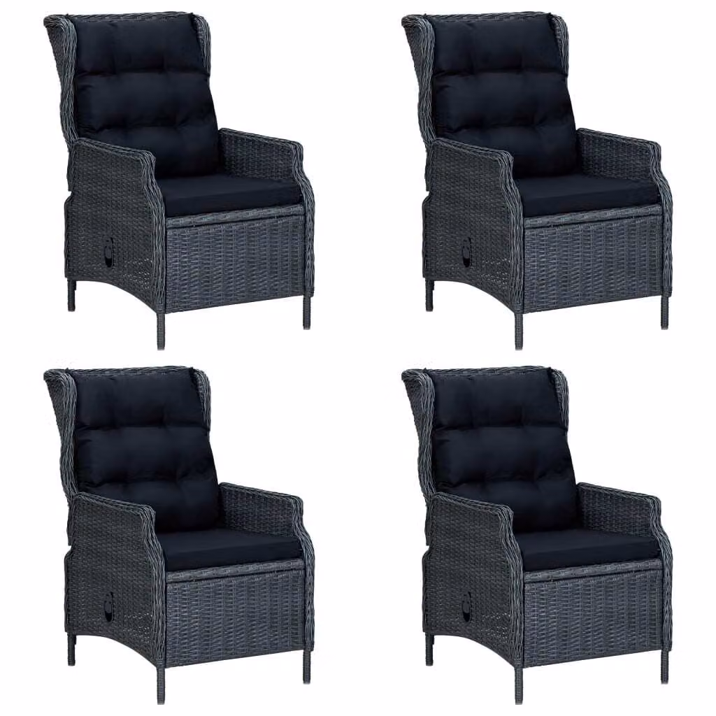 Set Mobili da Pranzo per Giardino 5 pz Grigio Scuro