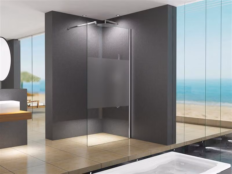 Glaswerk Westfalen - Boxdoccia walk-in LiLy 99x200 cm - finitura satinata, centro 10 mm