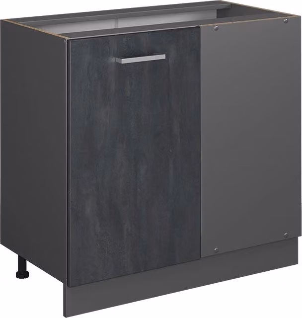 Mobile ad angolo cucina Vicco R-Line Calce nera e Antracite L: 86 cm – 1