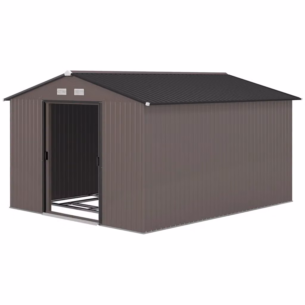 Casetta da Giardino Minimal in Acciaio Marrone L: 322 cm, P: 277 cm, H: 192 cm – 2